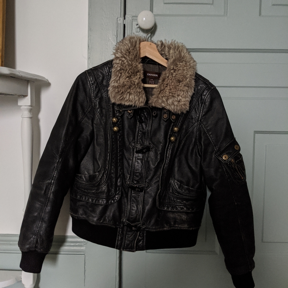 Danier genuine leather bomber jacket